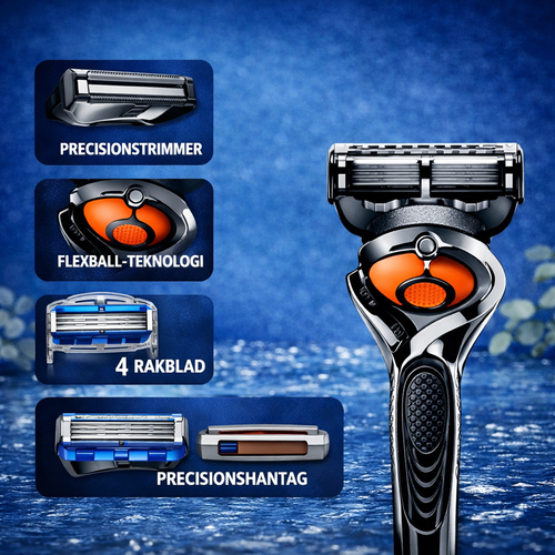 Manual Men's Front Speed 5-Layer Blade Shaving Razor